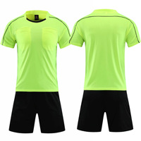 Nouveau gros meilleure qualité nouveau maillot de football arbitre survêtement juge uniforme Kits de football pour hommes
