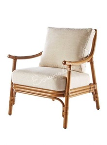 Silla de mimbre moderna para patio y cafetería, silla de jardín con respaldo cómodo para sala de estar y dormitorio, silla de mimbre de caña de Bambú - Product Image 3