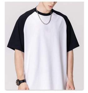 Hombres 100% algodón 220 gramos de gran tamaño Crop Boxy Fit camiseta sólida gota hombro Streetwear logotipo personalizado venta al por mayor camiseta lisa - Product Image 6