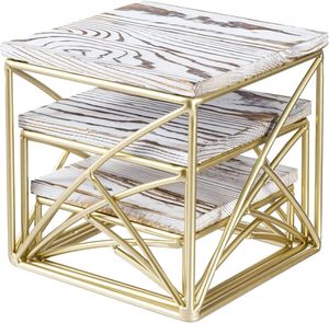 Top Sale Modern Rustic Wood with Metal Frame Dessert Display in Wholesale Price - Product Image 2