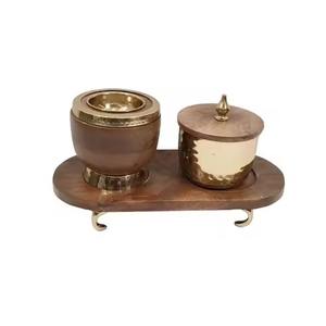 Ensemble de brûleur à encens doré, récipient à bakhoor, pour la maison, parfum aromatique, décoration de table, porte-encens - Product Image 5