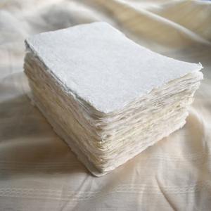 Couleur blanche faite à la main du papier de chiffon 300gsm de coton de bord de Deckle féerique du style A5 - Product Image 2