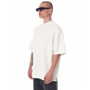 T-shirts pour hommes surdimensionnés de qualité supérieure OEM, impression de logo personnalisée, t-shirt à manches longues uni, taille plus - Product Image 3