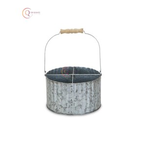 Supports de stockage d'épices galvanisés à la main élégants Forme ronde Look fantastique pour la maison et les ustensiles de cuisine Organisateur de stockage sur les meilleures ventes - Product Image 2