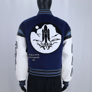 Veste universitaire de style vintage avec patch brodé, en laine douce, couleur personnalisée, manches en cuir de qualité supérieure, veste de style lettreman - Product Image 2