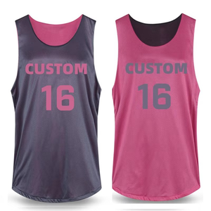 Maillot de basketball réversible à séchage rapide par transfert thermique, double couche, personnalisable, sans manches, grande taille, été, 100% - Product Image 4