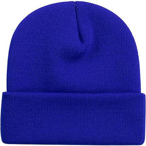Fitspi Hat Men's <b>Winter</b> Solid Color Knitted Woolen Cap Women's <b>Warm</b> Beanie Hats Sleeve Cap Wholesale - Product Image 1