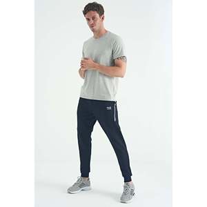 Camiseta Básica para Hombre Calvin Gri Melange, 100% Algodón Jersey, Modelo 88245 - Product Image 2