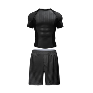 <b>Men</b> Rash Guard Set with Shorts Two Piece Swimwear Quick Dry Surf Suit <b>for</b> <b>Swimming</b> and Snorkeling - Product Image 1