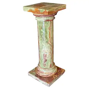 파키스탄에서 오닉스 기둥 손으로 새겨진 기둥, 저렴한 아름다운 대리석 기둥 오닉스 기둥, 오닉스 받침대 및 기둥 기둥