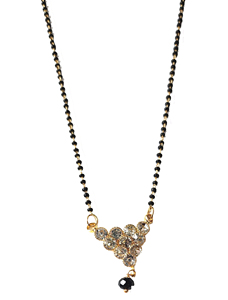 Traditional Gold Plated Mangalsutra <b>for</b> <b>Women</b> With Stylish Black Beads and Elegant Pendant Design <b>For</b> Daily Wear - Product Image 6