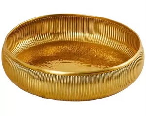 Tazón de fruta de latón grande hecho a mano de diseñador moderno para uso doméstico, accesorio de cocina personalizado, varios colores, restaurante, cartón al por mayor - Product Image 5