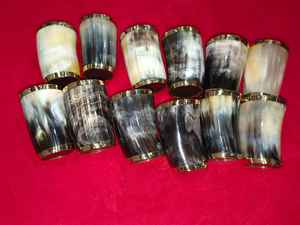 Luxury Branded Customized Handcrafted Koi <b>Cup</b> Shot Glass High Polished Natural Drinking Horn <b>Viking</b> Style Carved Animal Inspired - Product Image 2