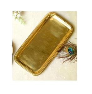 ถาดเสริฟทํามือ สีทอง สินค้าคุณภาพสูง พร้อมถาดเสริฟราคาไม่แพง - Product Image 4