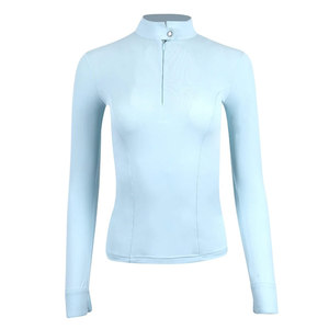 Chemises de course personnalisées pour femmes, manches longues, hauts d'équitation, vêtements d'équitation en gros, imprimés, jodhpurs et culottes - Product Image 2