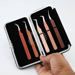 New Arrival Fiber Tip Eyelash Extension Tweezer 90 degree Stainless Steel Volume Lash Private Label Custom Logo <b>Tool</b> - Product Image 1