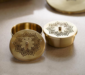 Laser Cut Handcrafted Brass <b>Nut</b> Boxes Set of 2 Manufacturer Wholesaler - Product Image 4