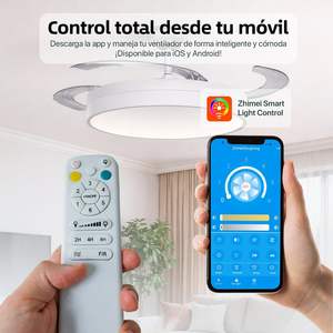 Ventilador de Techo Moderno con Luz LED de 66W, Motor DC Ultra Silencioso, Aspas Retráctiles, Control Remoto + Control por Aplicación - Product Image 5
