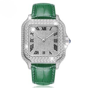 Montre Hip Hop pour Hommes la Plus Vendue, Diamant Moissanite VVS, Mouvement à Quartz 20mm, Logo Personnalisé Glacé, Bijoux de Mode Business - Product Image 2