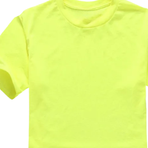 T-shirt uni jaune fluo de qualité supérieure, coton doux, unisexe, tee-shirt vierge, haute visibilité, impression de logo personnalisée OEM, vêtements décontractés de haute qualité - Product Image 3
