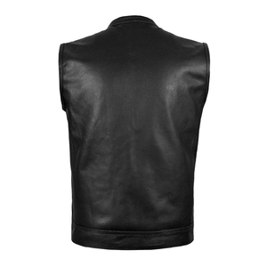 Chaleco de cuero para motorista para hombre, ropa personalizada con logotipo de club, gran oferta - Product Image 6