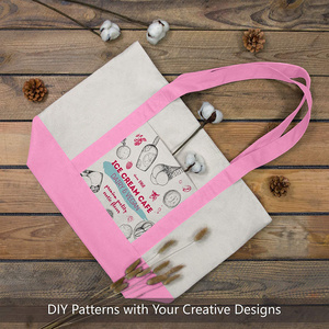 Premium Quality Personalized Striped Canvas Cotton <b>Tote</b> <b>Bag</b> Create Your Own Daily Use Reusable Shopping <b>Bag</b> with Custom Logo - Product Image 2