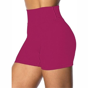 2025 qualité professionnelle femmes Fitness Yoga Shorts taille haute Gym Leggings avec conception sans couture OEM motif solide - Product Image 2
