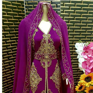 Caftán Rosa Georgette Zari Work - Product Image 1