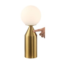 Modern Avrupa Tarzı Metal Pirinç LED DC Masa Lambası Kademesiz Karartma Özelliğiyle