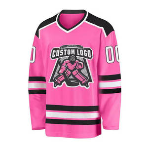 Custom High Quality 100% Polyester Breathable Quick Dry Ice <b>Hockey</b> Jersey Set with Sublimation Printing Custom Logo Team Name - Product Image 4