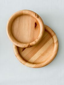 Bon thème vente en gros Offre Spéciale pas cher assiette de service de fruits en bois massif assiette ronde en bois d'acacia pour la nourriture - Product Image 3