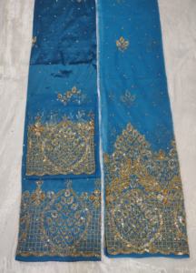 The Formal <b>Wedding</b> Collection Nigerian couture Heavy george Wrapper With Stone Work on Cut Work Design For <b>Wedding</b> Engagement - Product Image 6