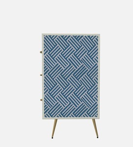 AALIYAN IMPEX Tiroirs de coffre en acier inoxydable artistique Design floral unique Rangement de style vintage pour chambre et salon - Product Image 5