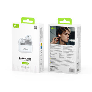 Auriculares Inalámbricos DIGITALOME WEP-02 BT Blancos Estilo In-Ear con Micrófono Tipo C y Batería para Uso Doméstico y Teléfonos Móviles - Product Image 2
