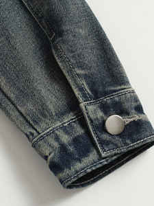 Chaqueta de invierno de peso pesado personalizada para hombre, diseño de carga vintage lavado a la piedra con logotipo frontal, chaqueta con cremallera de alta calidad - Product Image 4