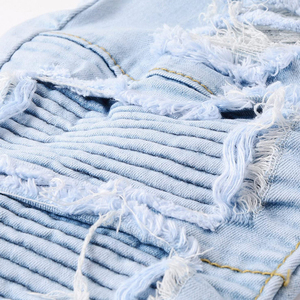 Pantalones vaqueros para hombre al por mayor pantalones vaqueros ajustados con logotipo personalizado disponible diseño clásico de bolsillo adecuado para ropa informal - Product Image 4