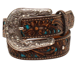 Ceintures de sculpture de conception occidentale indienne faites à la main Style vintage perlé matériaux de peau de vache avec alliage disponible dans toutes les tailles - Product Image 3