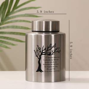 Urnes moyennes en acier inoxydable pour cendres humaines Urnes moyennes pour cendres Urnes de crémation pour adultes, hommes, femmes Taille personnalisée - Product Image 4