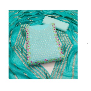 Robe en Polyester de coton à la mode avec broderie pour femmes, robe comme la robe Kurta de l'inde - Product Image 1