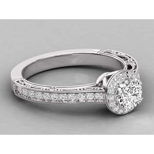 Anillo Solitario de Oro de 18K para Mujer con Diamante Cultivado en Laboratorio - Product Image 1