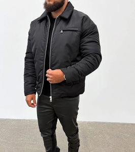 2026 Wholesale High Quality Thick Padded Logo Winter Polyester/Cotton Stand Detachable Custom Fit Oversized Zipper Men's Jackets - Product Image 6