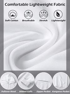 Sudadera con Capucha para Hombre, Básica, Mezcla de Algodón y Poliéster, Felpa, Cálida, Estilo Urbano, Hombros Caídos, Lisa, Ajuste Personalizado - Product Image 3