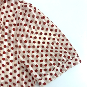 2025ลายจุดมาใหม่ชุดรูปแบบการออกแบบสีแดงมาแรงของผู้หญิงชุดฤดูร้อนทรงหลวมลำลองแขนยาวสไตล์1980 - Product Image 3