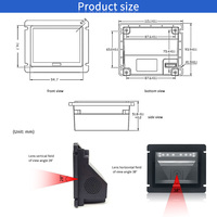 Módulo Escáner de Códigos QR 1D 2D EMT63 OEM, Lector de Códigos de Barras CMOS Integrado con SDK Gratuito para Kioscos de Autoservicio