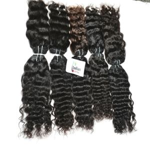 Extensions de cheveux vierges indiens Remy de haute qualité 100%, ondulés, naturels, tissés, cuticules alignées, double trame, extensions de machine - Product Image 1