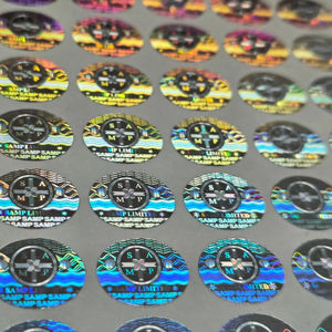 Etiqueta de Seguridad Holográfica Personalizable Plateada, Forma Ovalada, Características Holográficas, Solución de Etiquetas Digitech, Modelo DLS-HS-001 - Product Image 1