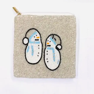 Monedero bordado con cuentas de semillas de moda, monedero con cuentas, monedero pequeño hecho a mano, monedero étnico, monedero con cuentas Tribal - Product Image 2