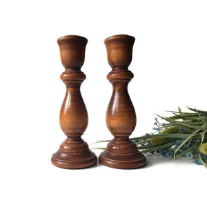 Décor de ferme Bougeoir d'éclairage en bois Centre de table de mariage avec lanterne pour décorations de Noël - Product Image 1