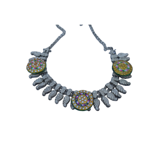 Collar de plata de buena calidad con apariencia de esmalte blanco, gargantilla de Material de latón, collar hecho a mano para mujeres y niñas - Product Image 1