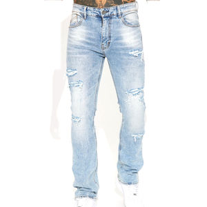 Nouveauté Jeans en denim pour hommes Coupe ajustée Design personnalisé Logo personnalisé Haute qualité très demandée Meilleure vente Jeans en denim pour hommes anti-rétrécissement - Product Image 2